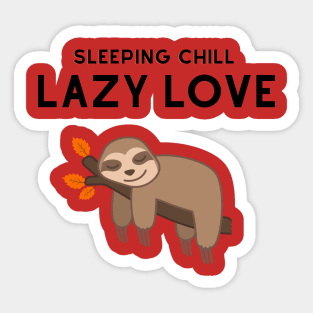 sleeping chill lazy love Sticker